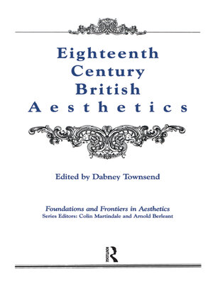 cover image of Eighteenth-Century British Aesthetics